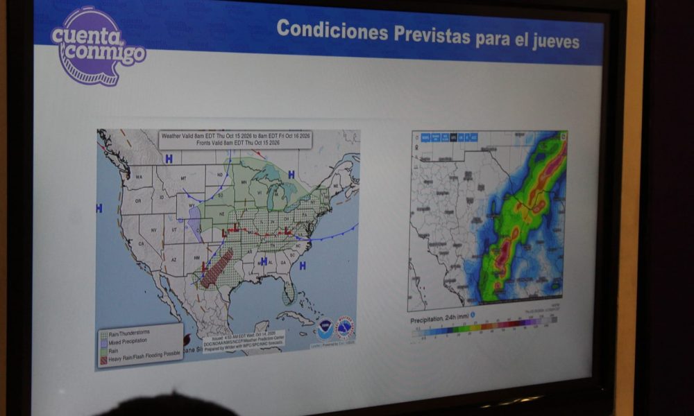 Emiten alerta amarilla por lluvias, fuertes vientos y descenso de temperaturas