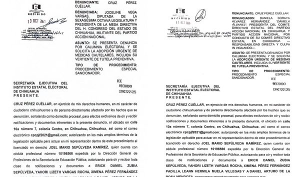Cruz Pérez Cuéllar denuncia a Joss Vega y Daniela Álvarez por calumnia electoral