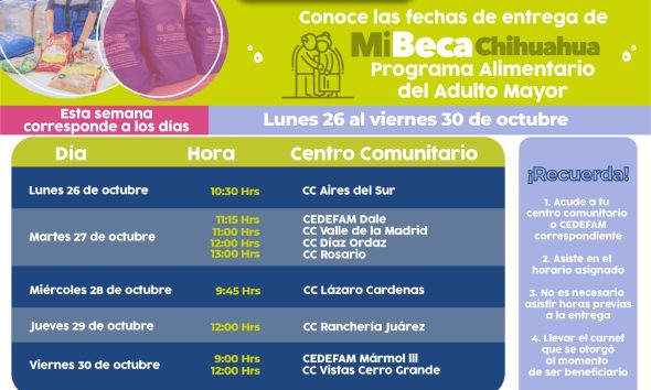 Conoce sedes y fechas de entrega del PAAM para esta semana: DIF Municipal
