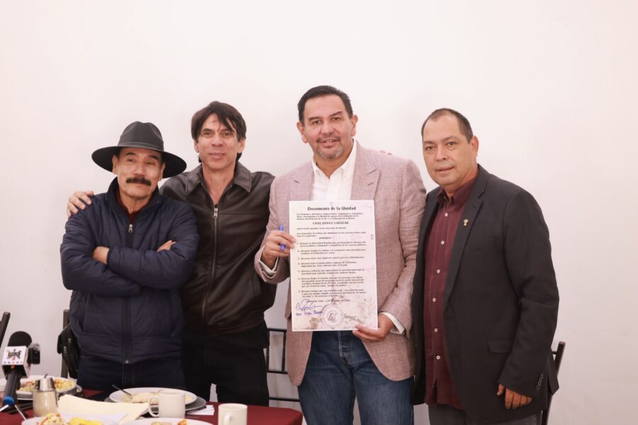 Cruz Pérez Cuéllar promueve unidad en Morena con líderes de la izquierda chihuahuense