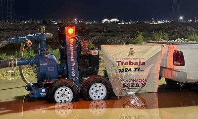 Desaguaron bomberos la colonia Arcos de la Victoria