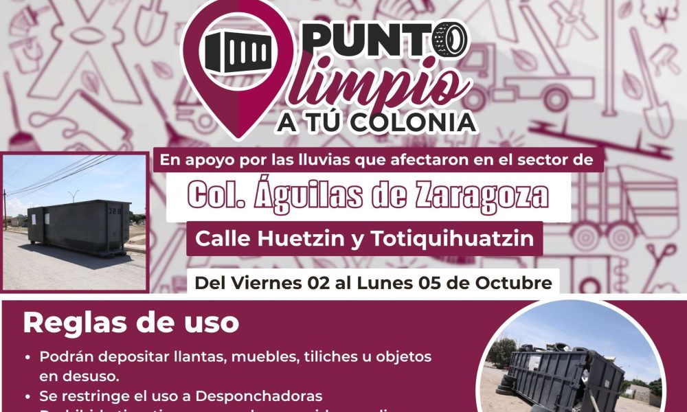 Hay cinco puntos limpios en tu colonia este fin de semana