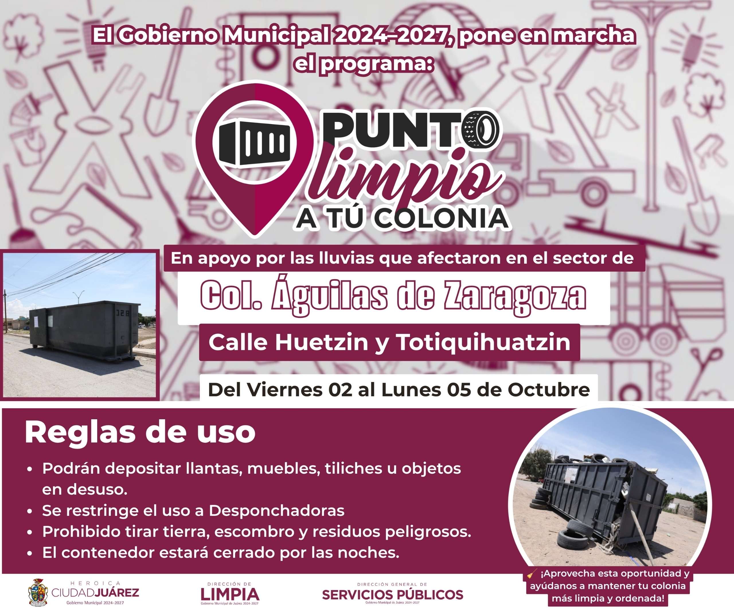 Hay cinco puntos limpios en tu colonia este fin de semana