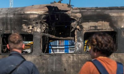 Aumentan ataques a trenes en Ucrania por drones rusos