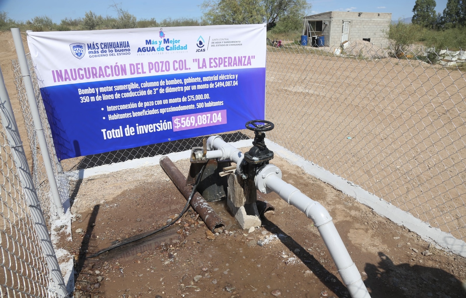 Nuevo pozo de agua beneficiará a 150 familias en Julimes