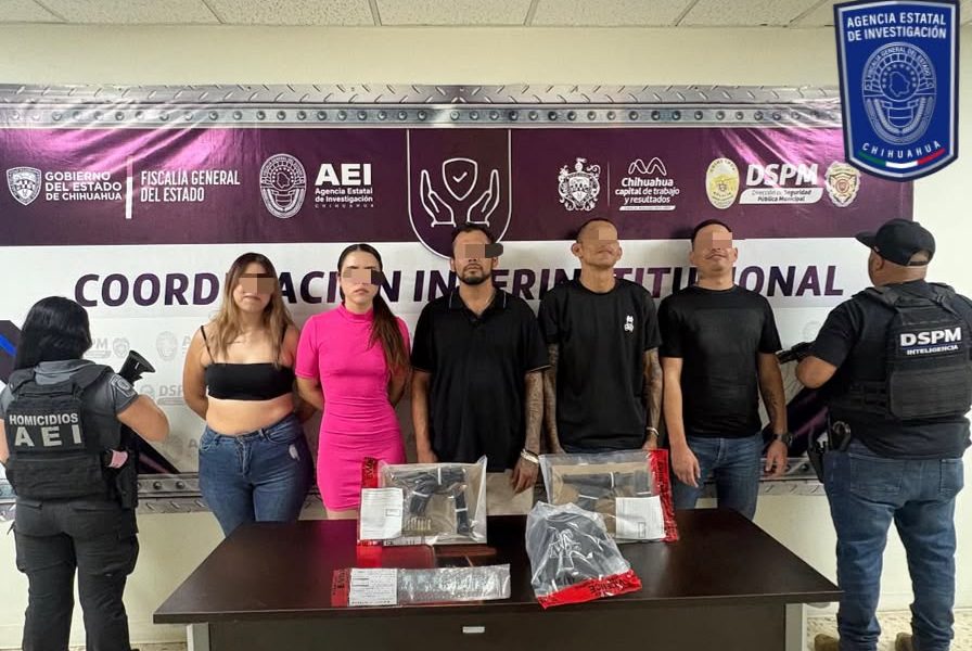 Detienen a cinco personas con armas y droga en Cerro Coronel