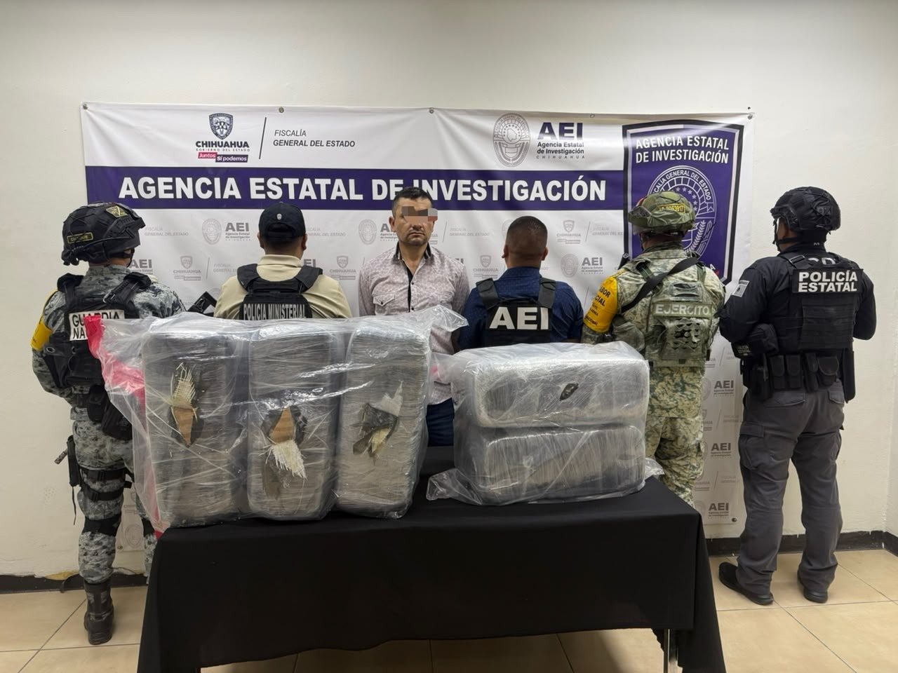 Detienen a hombre con 55 kilogramos de mariguana en Ciudad Juárez