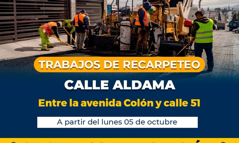 Inician trabajos de recarpeteo en la calle Aldama en Chihuahua