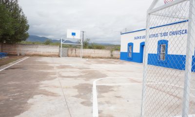 Rehabilitan cancha deportiva en Chuvíscar para beneficio de familias