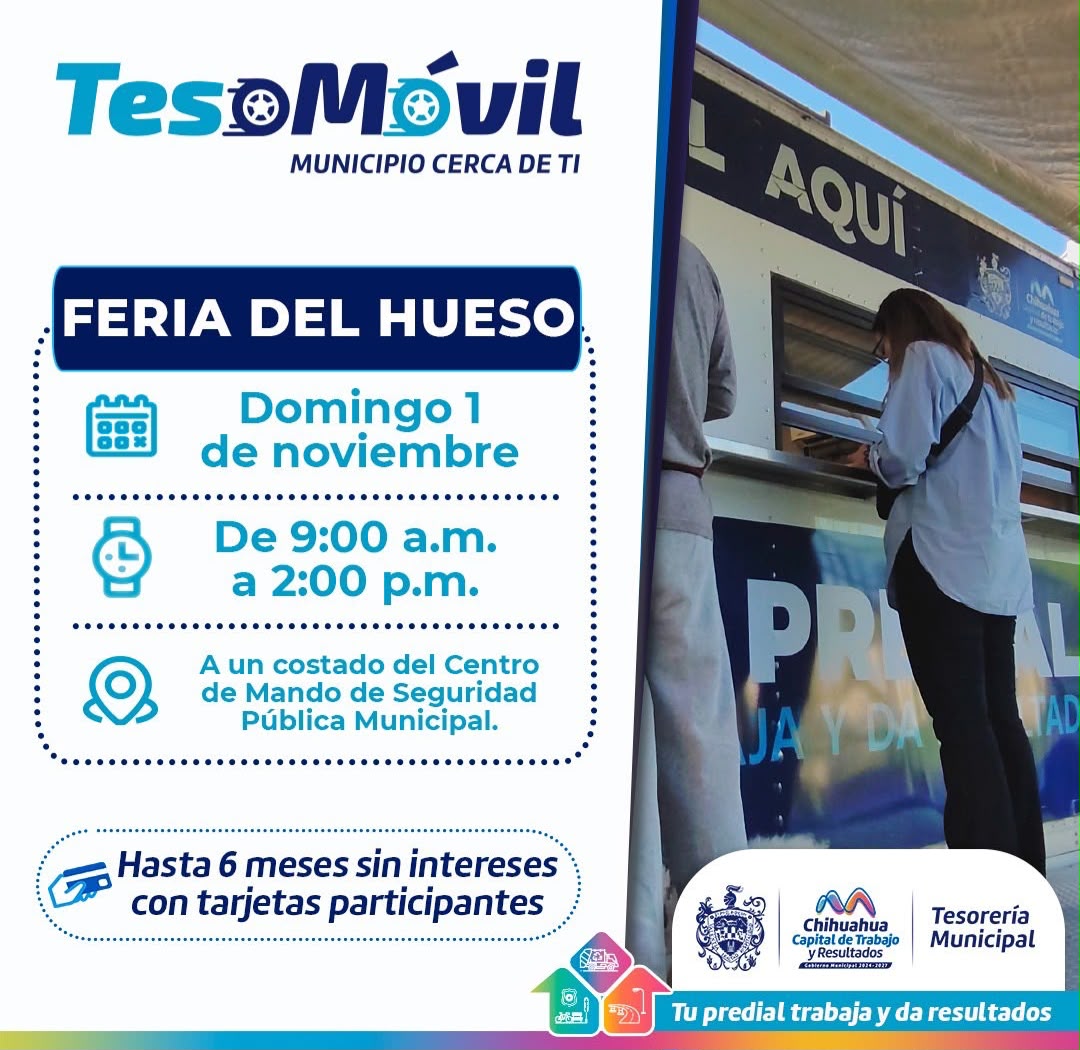 Teso Móvil ofrecerá servicios en la Feria del Hueso este domingo