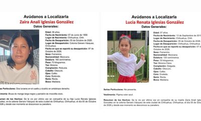 Desaparecen madre e hija en la colonia Genaro Vázquez, Chihuahua