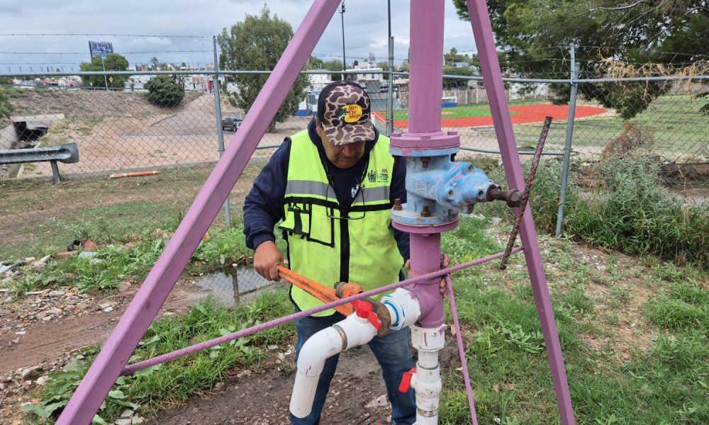 Rehabilitan garzas de agua tratada para riego en Chihuahua