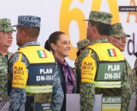 Sheinbaum conmemora 60 años del Plan DN-III-E de las Fuerzas Armadas