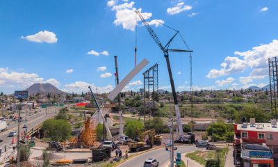 Avanza construcción de Gaza Atirantada en Chihuahua con nueva estructura metálica