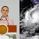 Sheinbaum pide evacuación en zonas vulnerables por huracán Simon