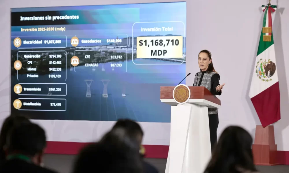 Sheinbaum anuncia inversión de 64,900 millones de dólares en energía hasta 2030