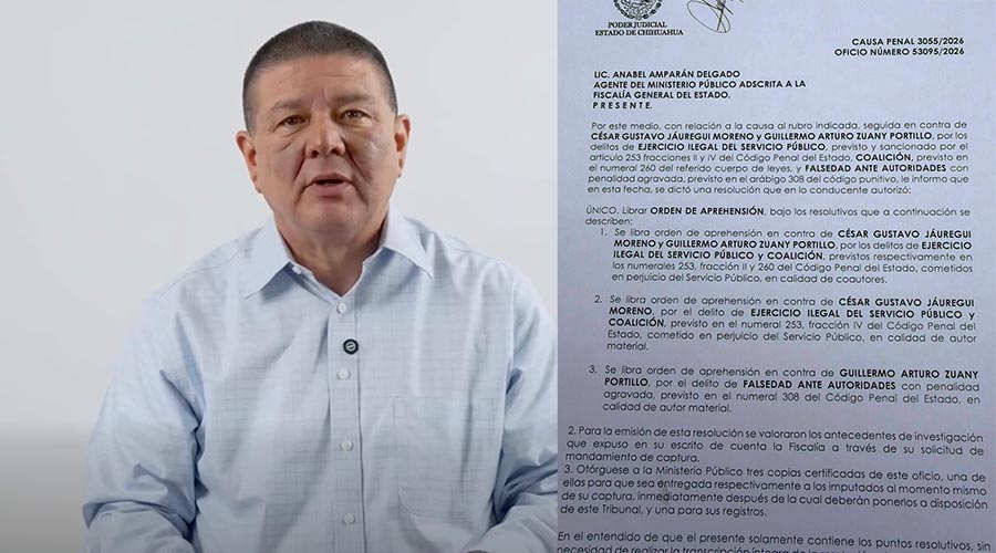 Emiten orden de aprehensión contra César Jáuregui y Guillermo Zuany