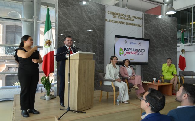 Inauguran Parlamento Juvenil Chihuahuense 2026 en el Congreso del Estado