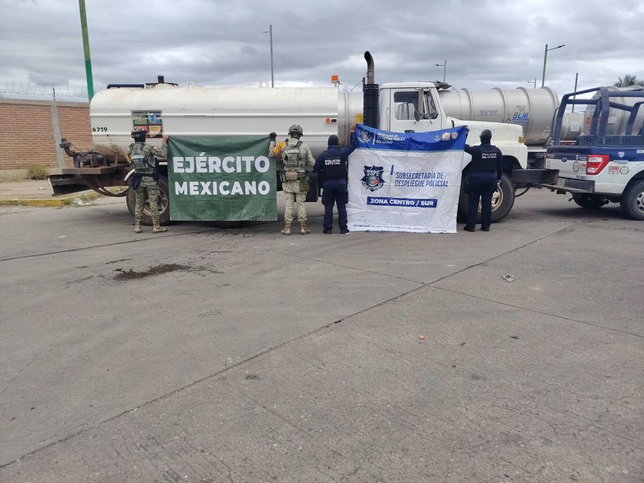 Aseguran pipa presuntamente utilizada para huachicol en Las Moras, Chihuahua