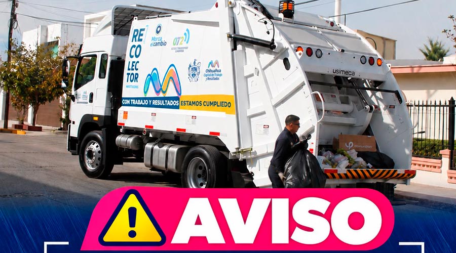 Suspensión temporal del servicio de recolección de basura por lluvias