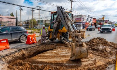 Reparan hundimiento en la Manuel J. Clouthier tras afectaciones por lluvia